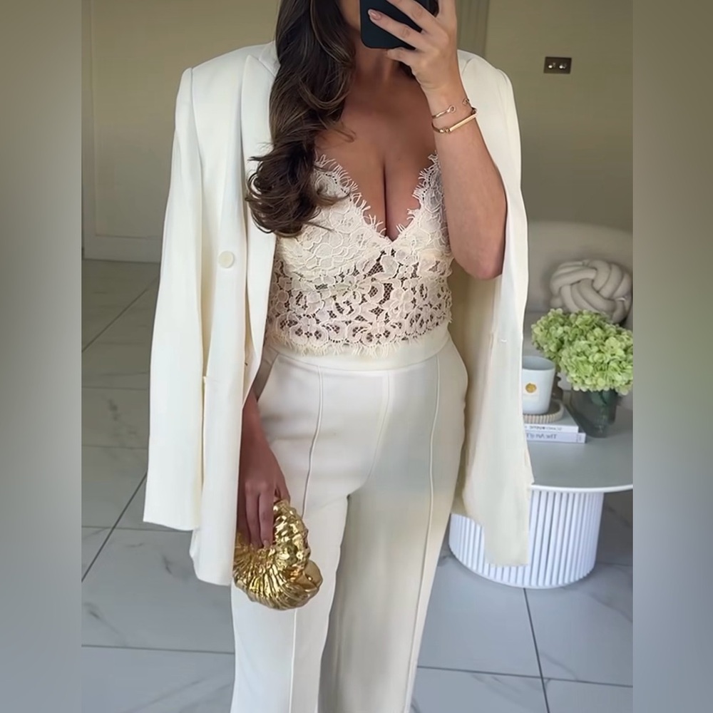 ZARA EMBROIDERED CROPPED TOP